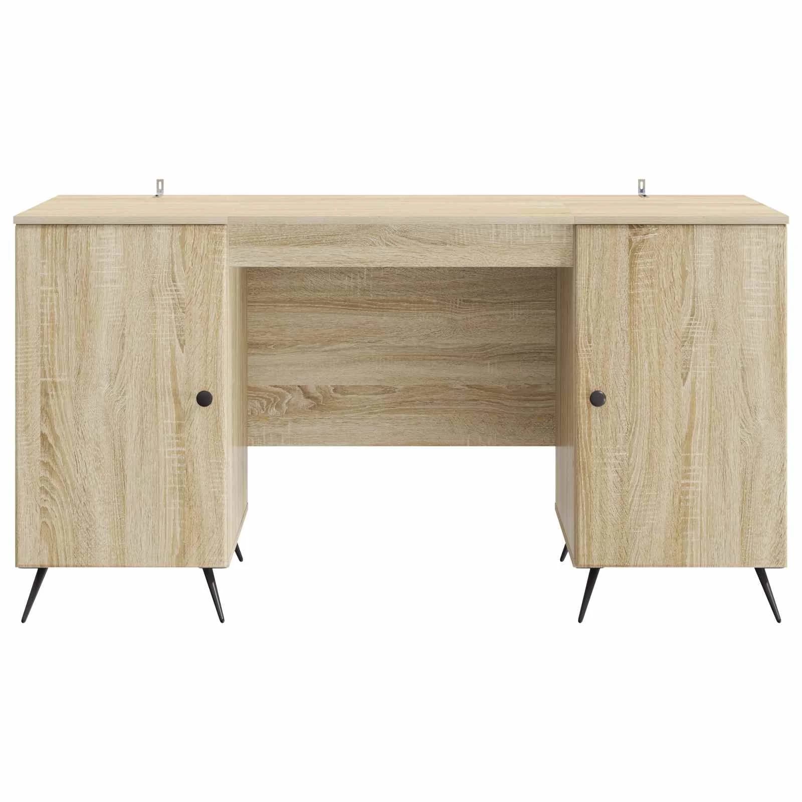 Miza s polico Sonoma hrast 142,5 x 50 x 75 cm Inženirski les - slika 5
