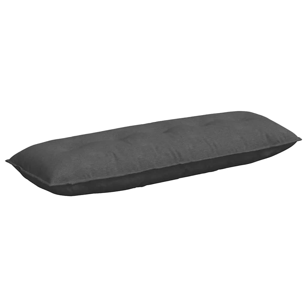 Poglavni vzglavnik Temno siva 140 x 50 cm Žametna tkanina - slika 2