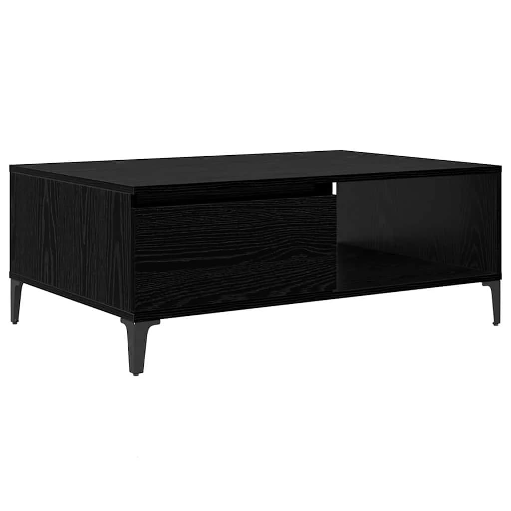 Klubska miza Črni hrast 90 x 60 x 35 cm Inženirski les - slika 2