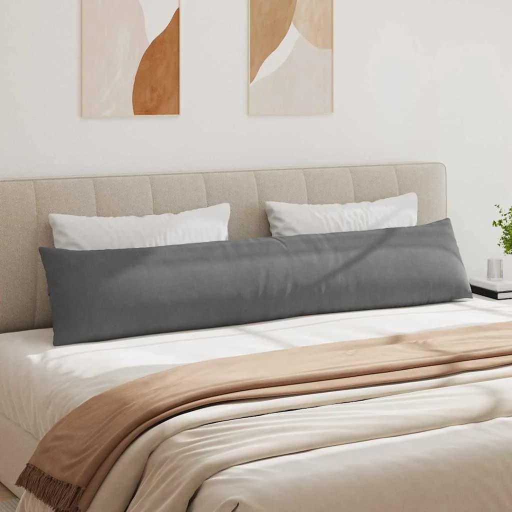 Blazine za kavč 2 pcs Temno siva 200 x 40 cm blago - slika 4