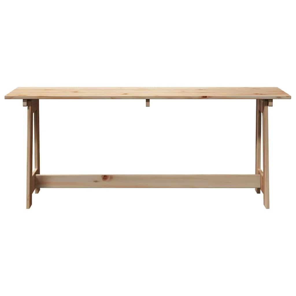 Zunanja klop Naravna 119 x 37 x 47 cm Masivno borovo les - slika 4