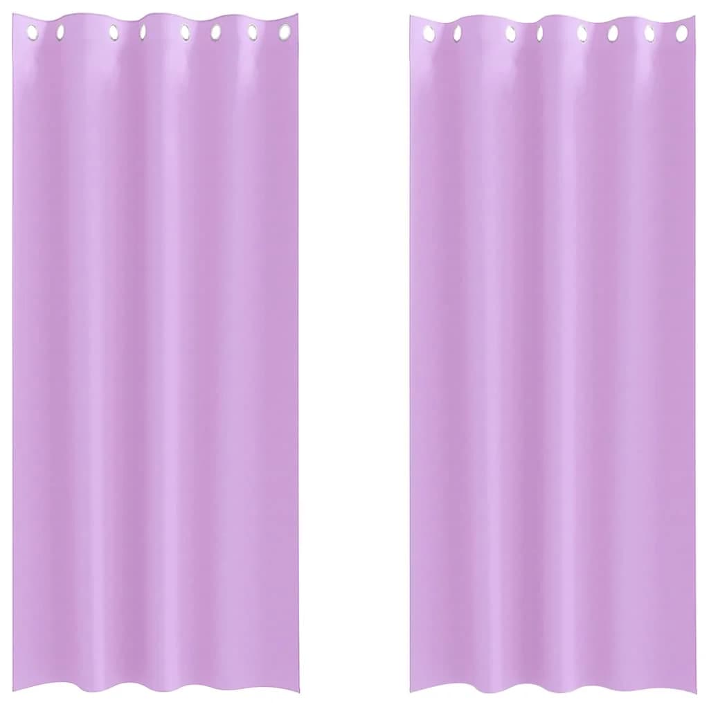 Zavese za zatemnitev z obroči 2 kos Vijolična 225 x 140 cm - slika 2