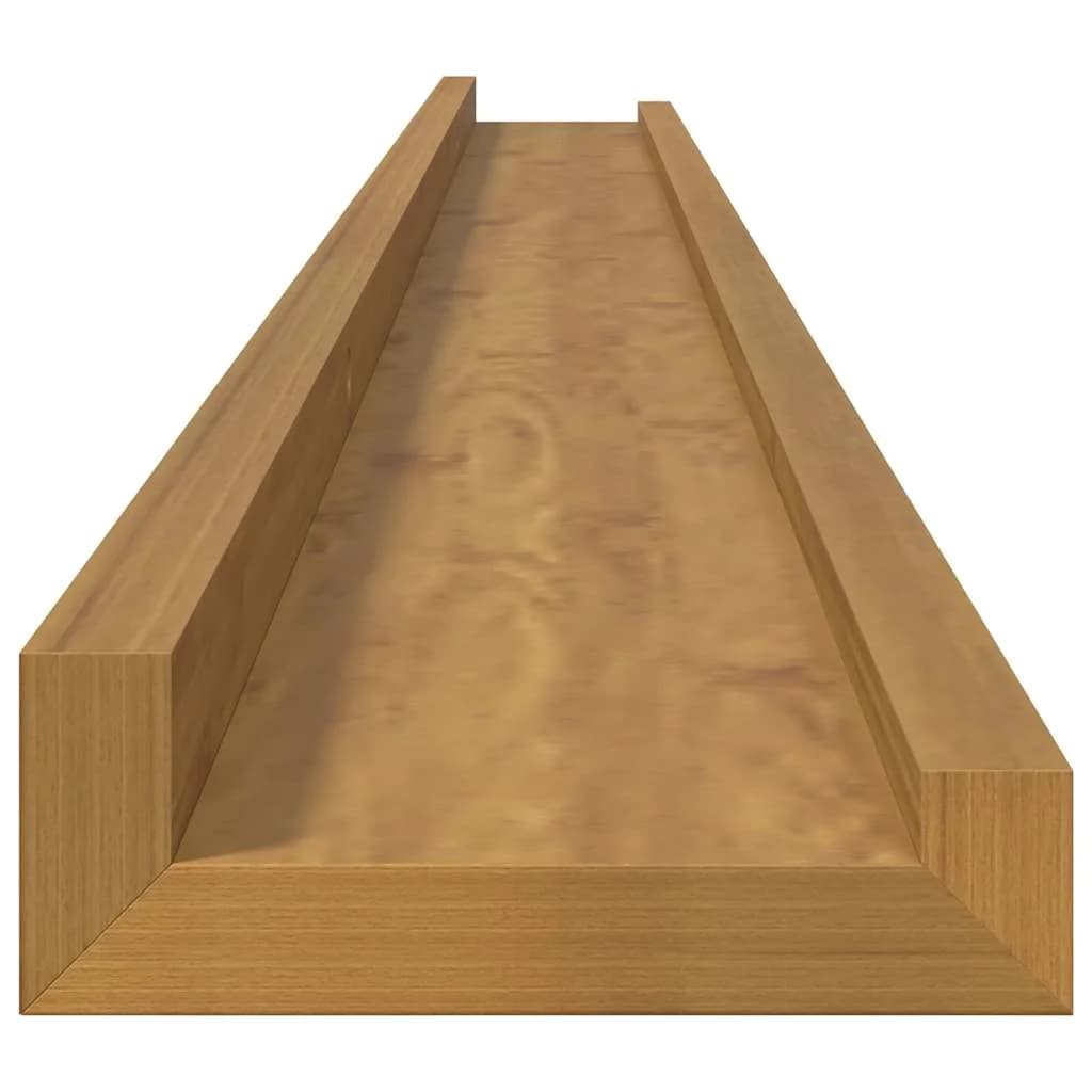 Stenska polica Montaža za steno 2 kos Bež 115 x 9 x 3 cm - slika 8