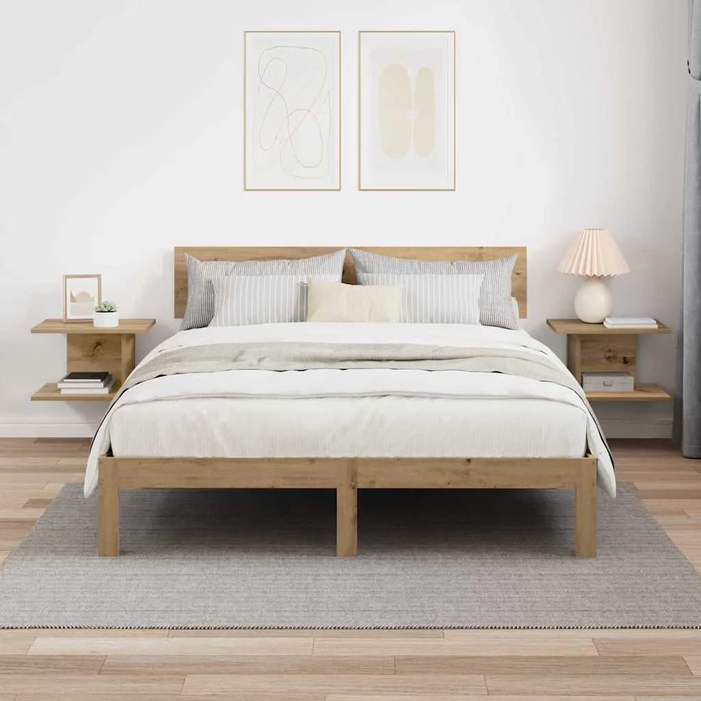 Nočna omarica 2 kos Umetni hrast 40 x 30 x 25 cm Inženirski les - slika 4