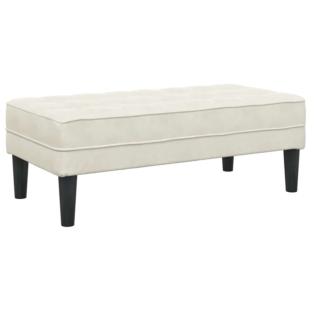 klop z blazino krema 113 x 57 x 39 cm Žamet - slika 2