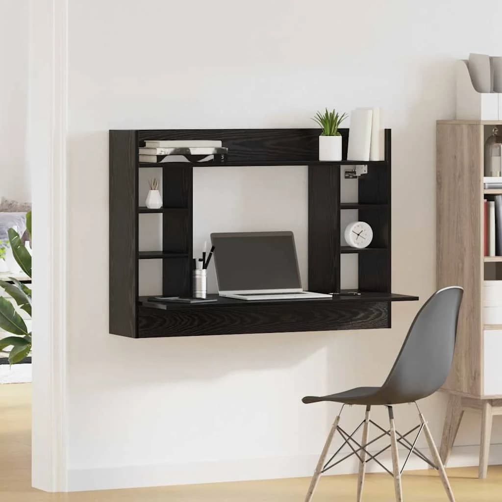 Stenska miza Črni hrast Inženirski les 105 x 48 x 75 cm - slika 4