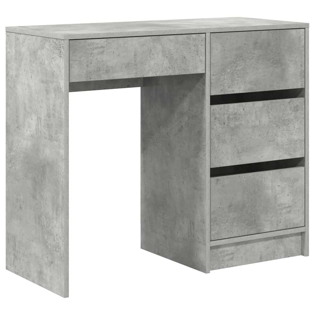Miza Betonsko siva Inženirski les 90 x 37.5 x 75 cm - slika 2