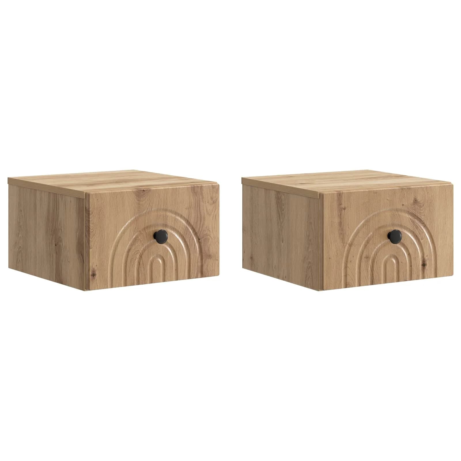 Stenski nočni omarici 2 kos Artisan hrast 33 x 34,5 x 20 cm - slika 2