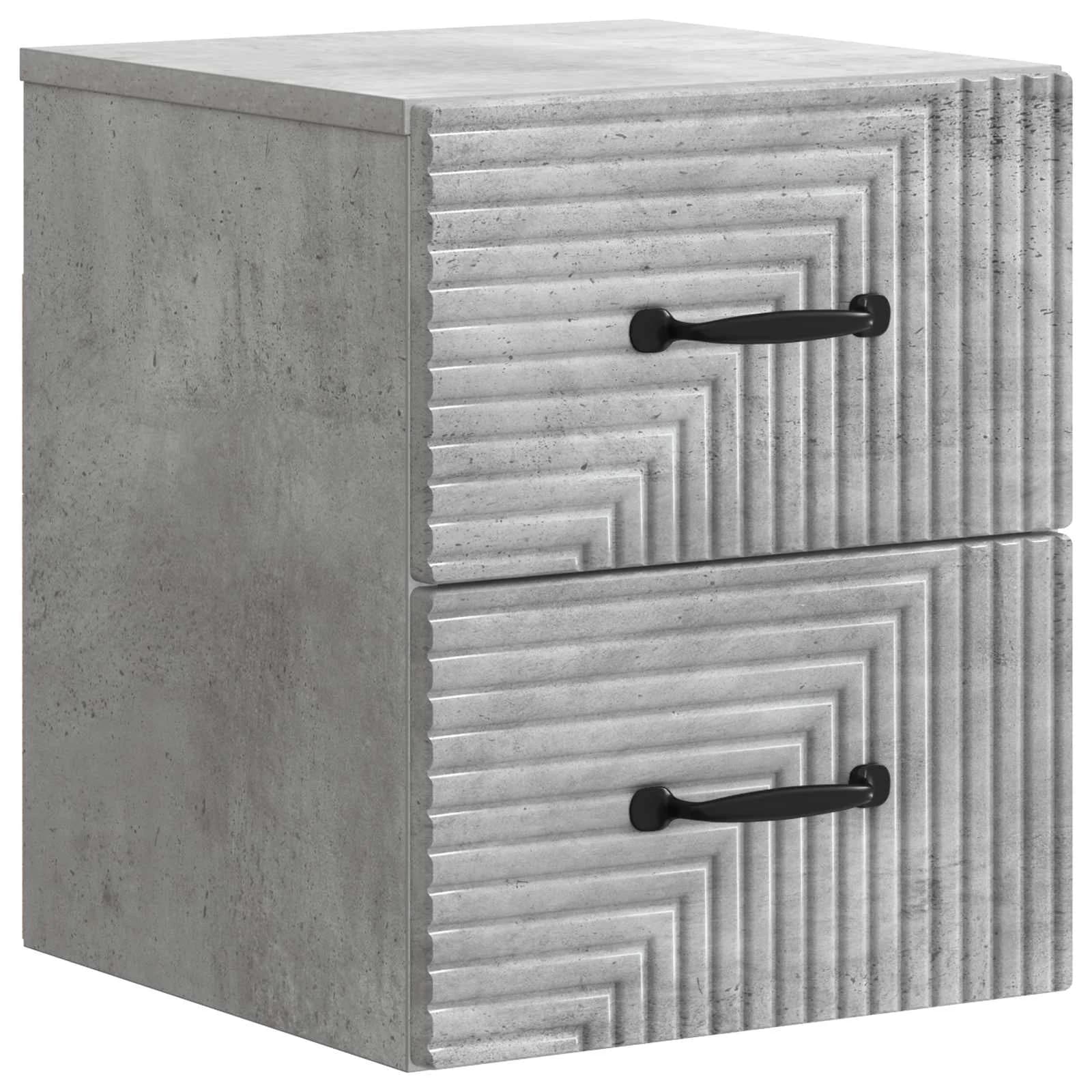 Stenski nočni omarici Betonsko siva 34,5 x 33 x 40 cm - slika 2