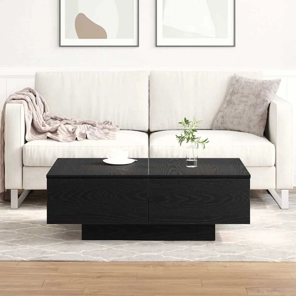 Klubska miza Črna Orehovina 90 x 60 x 31 cm Inženirski les - slika 4