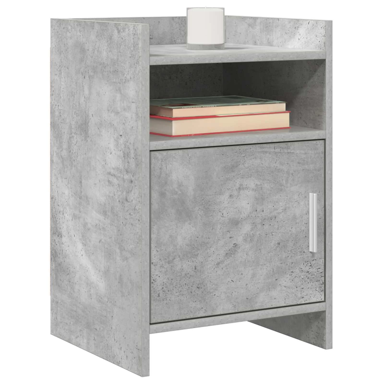 Posteljne mize 2 kos Betonsko siva 40 x 36 x 60 cm - slika 2