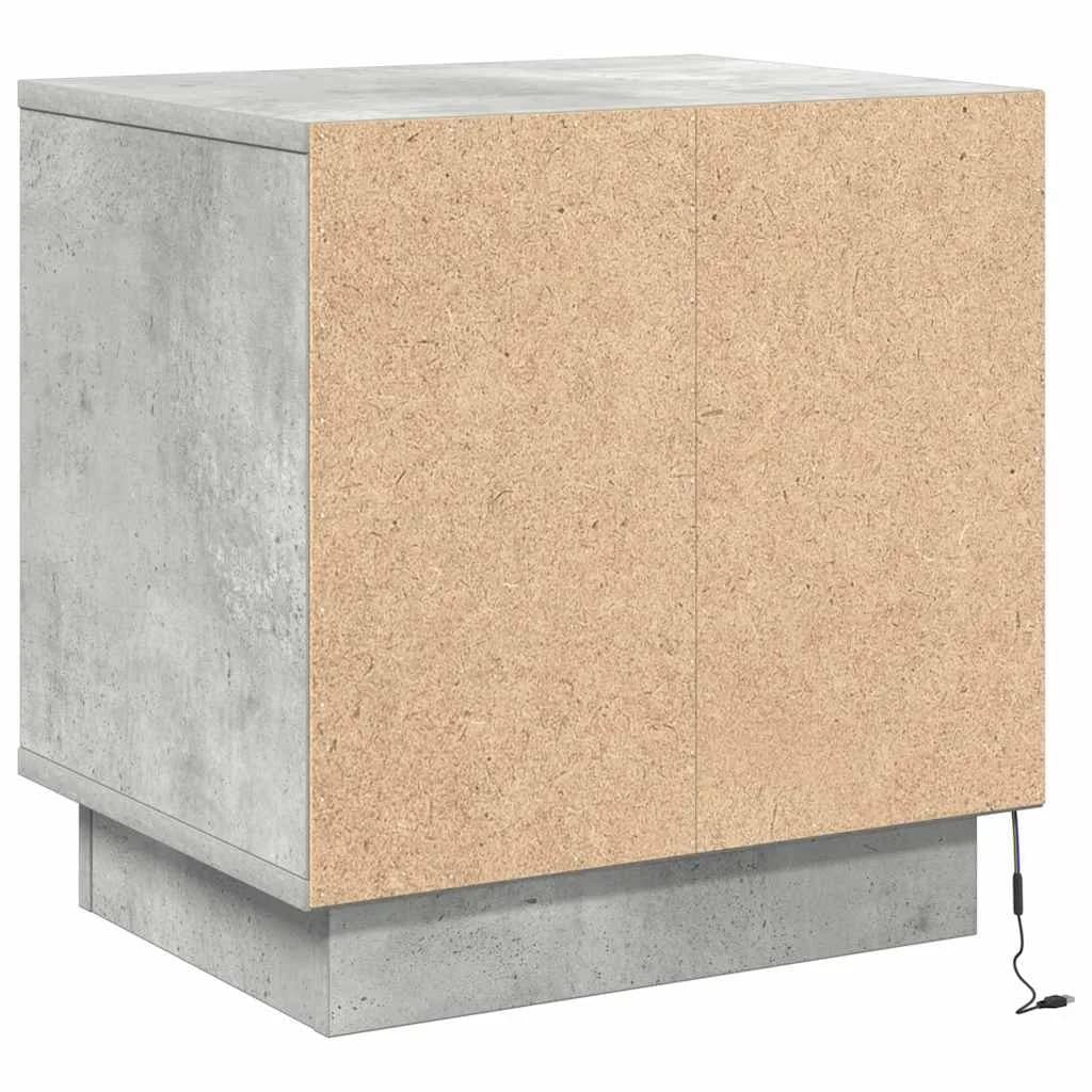 Nočna omarica Betonsko siva 44 x 34,5 x 45 cm Inženirski les - slika 9