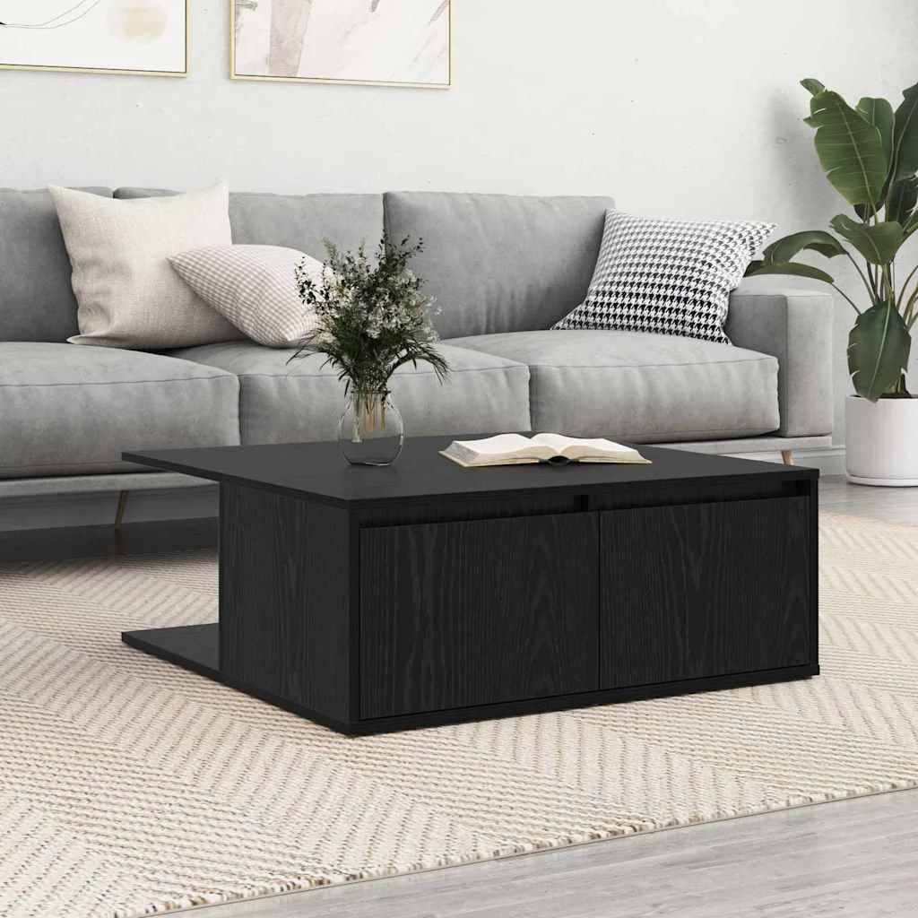 Klubska miza Črni hrast 80 x 80 x 31 cm Inženirski les