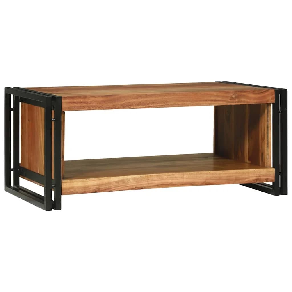 Klubska miza Rjava 90 x 50 x 38 cm Masiven les akacije - slika 6