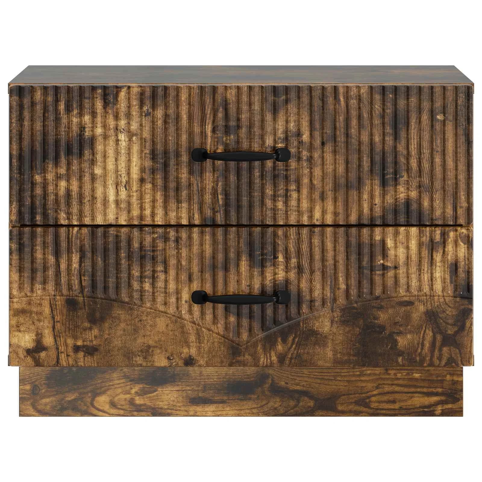 Nočna omarica Dimljen hrast 62 x 34,5 x 44,5 cm Inženirski les - slika 5