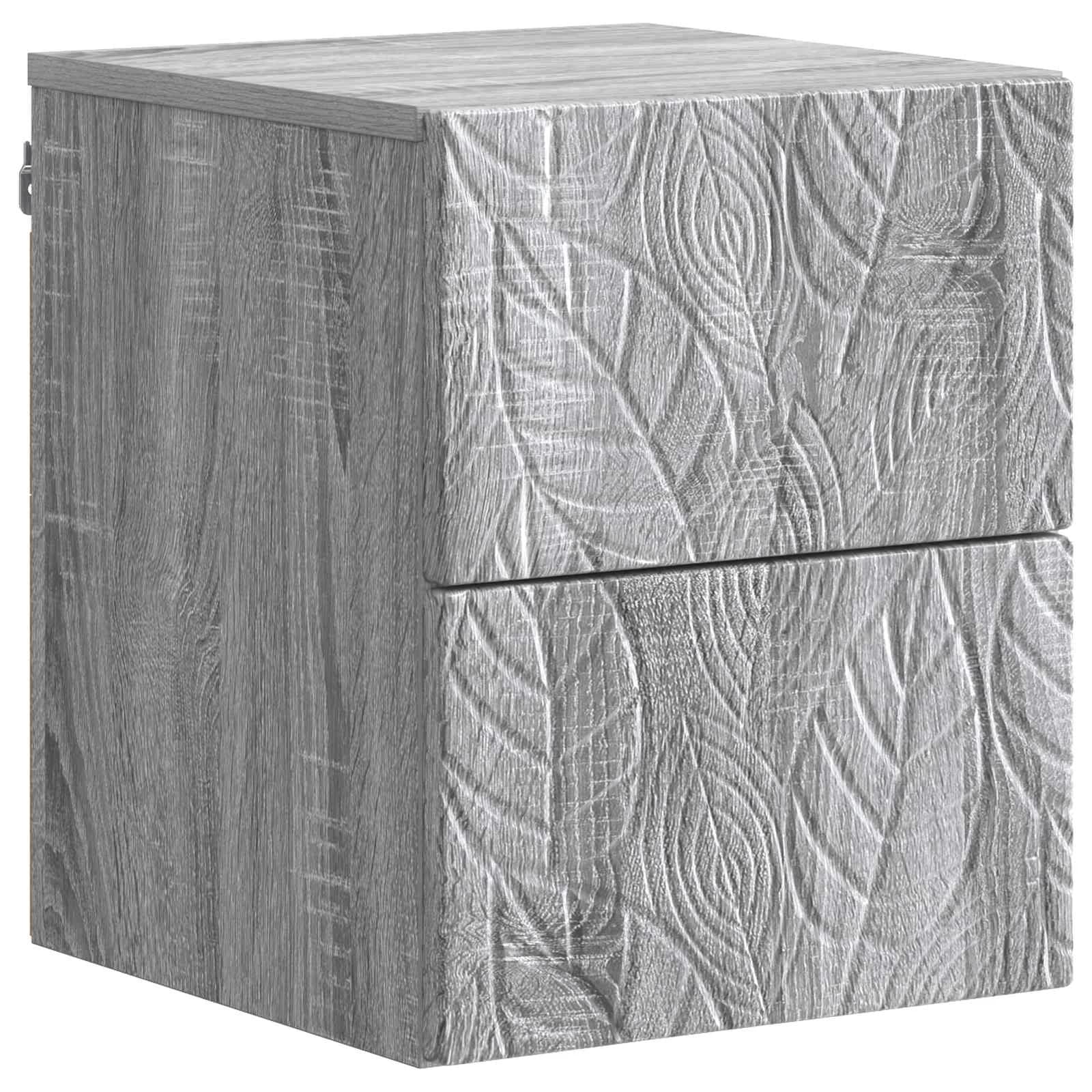Stenski nočni omarici Siva Sonoma 34,5 x 33 x 40 cm - slika 2