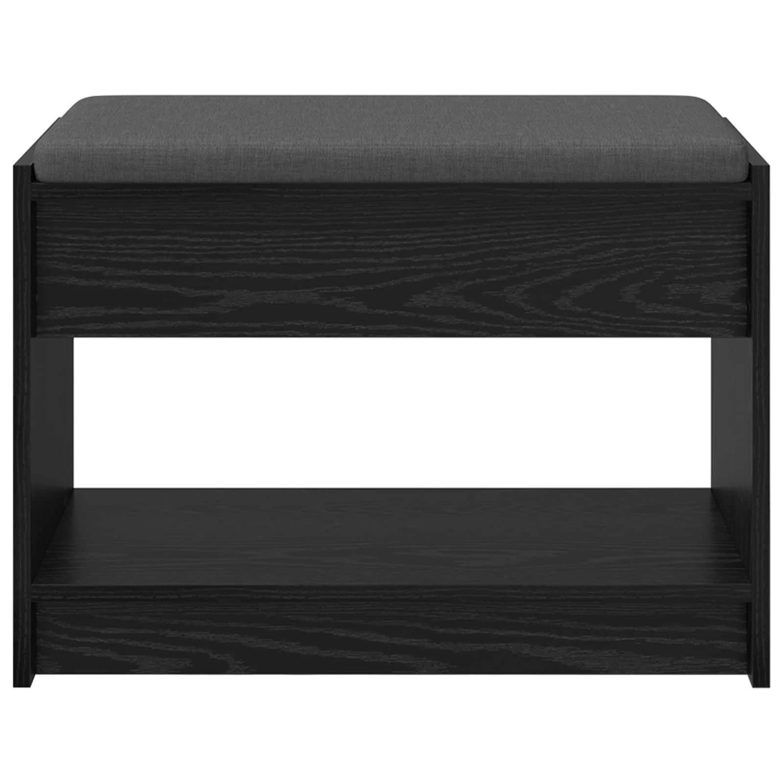Haldna klop Črni Hrast 63 x 38 x 45 cm Oblikovan Les in Tkanina - slika 5