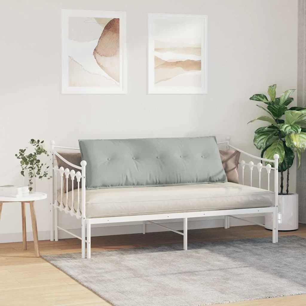 Poglavni vzglavnik Svetlo siva 140 x 50 cm Žametna tkanina - slika 4