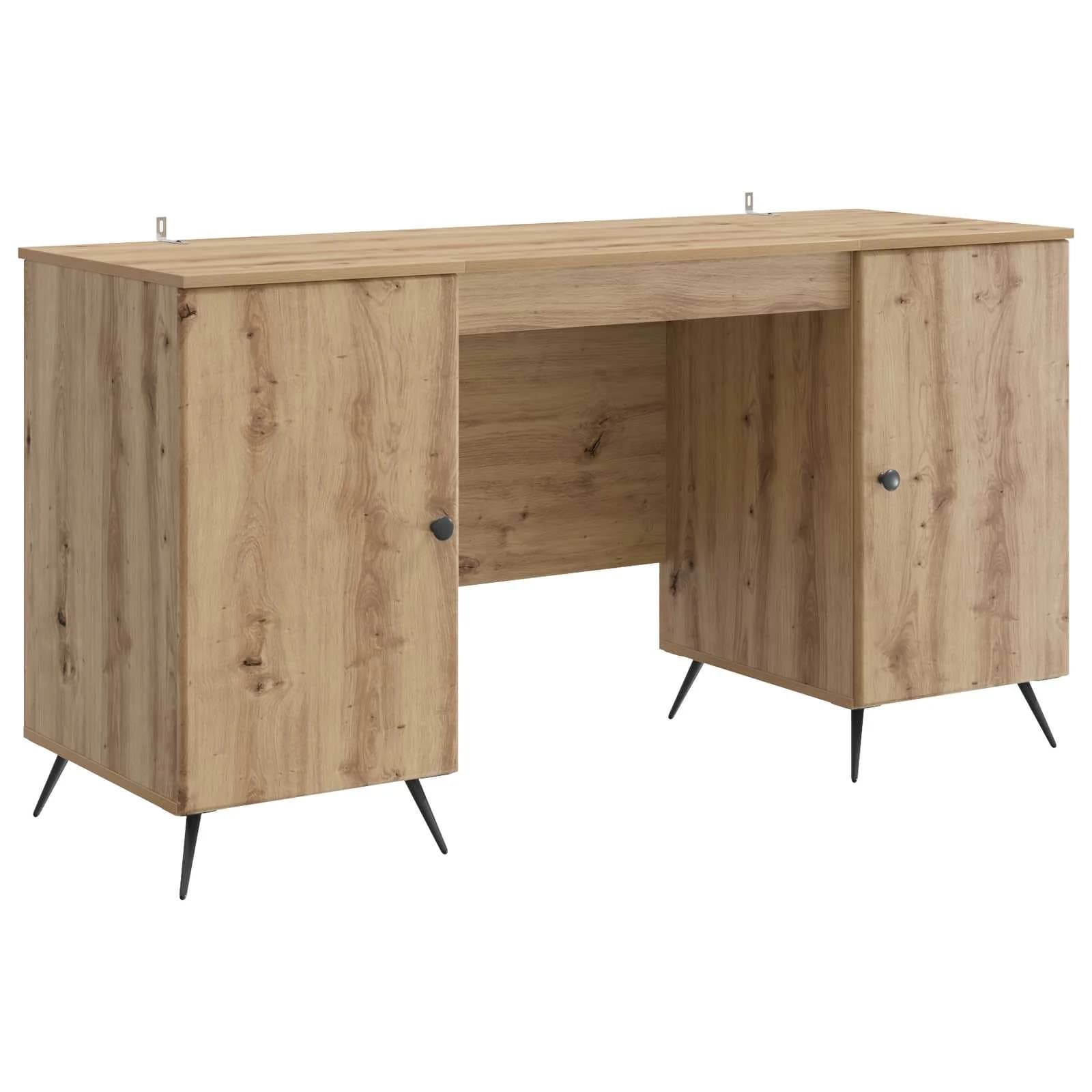 Miza Artisan hrast Inženirski les 142,5 x 50 x 75 cm - slika 2