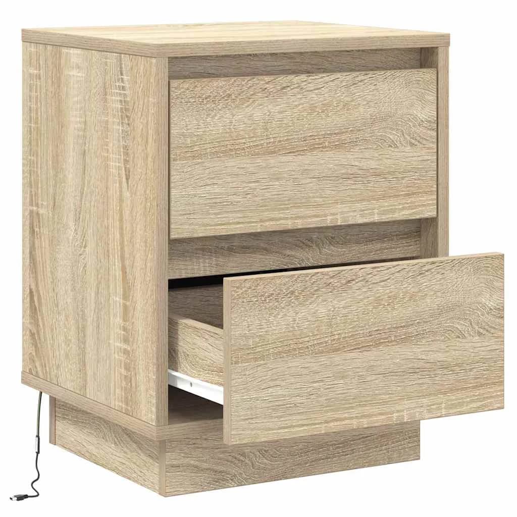 Nočna omarica Sonoma hrast 39 x 34,5 x 50 cm Inženirski les - slika 6