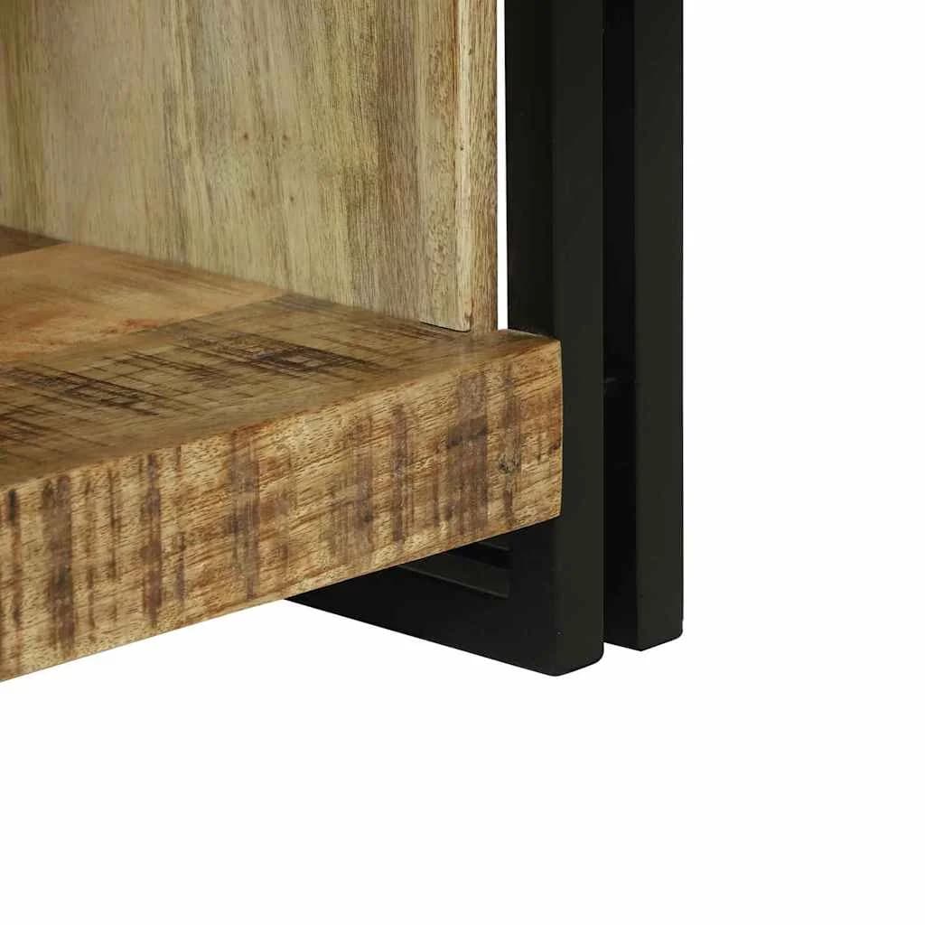 Klubska miza Rjava 90 x 50 x 38 cm Masiven les manga - slika 7