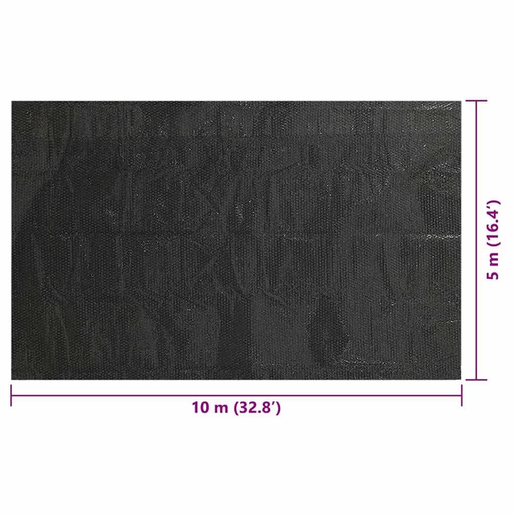 Črna pravokotna PE solarna folija za bazen 10 x 5 m - slika 6