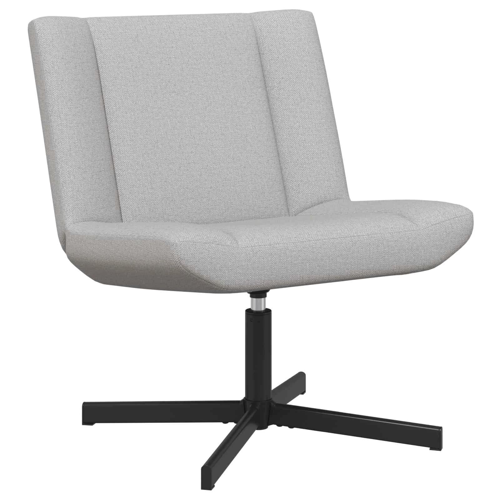 Vrtljiv stol Oblačno siva 63 x 75 x 76 cm blago - slika 2