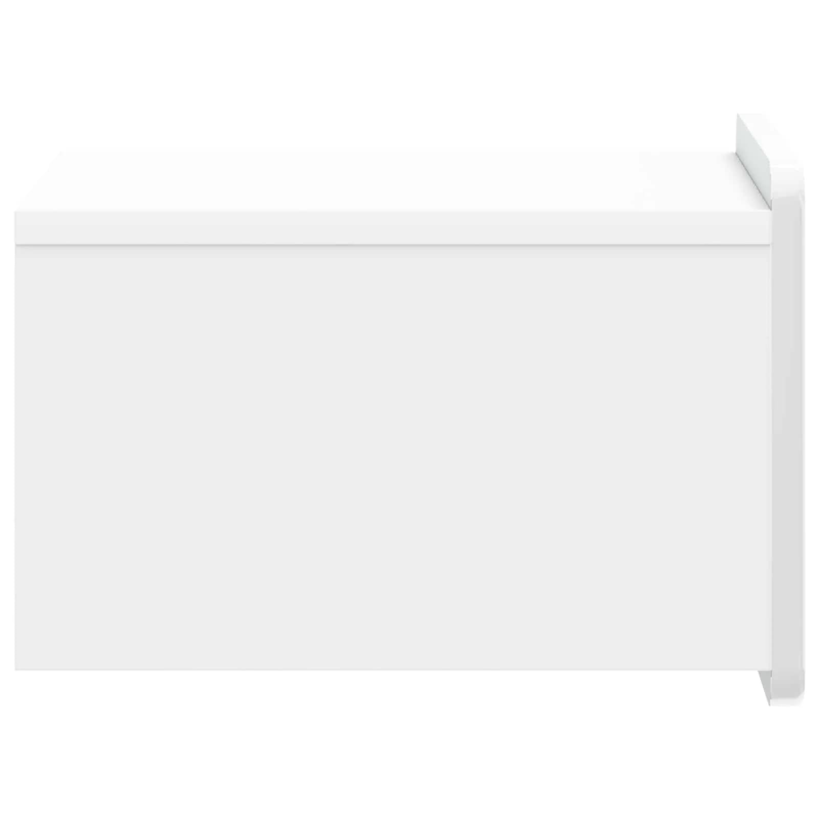 Stenski nočni omarici 2 kos Bela visok sijaj 33 x 34,5 x 24 cm - slika 8