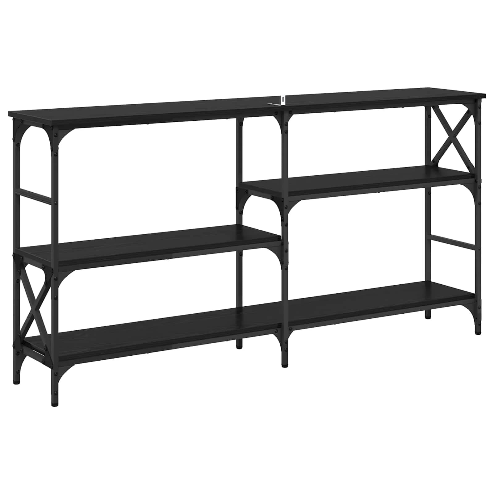 Konzolna miza Črna Orehovina 150 x 29 x 76,5 cm Inženirski les - slika 7
