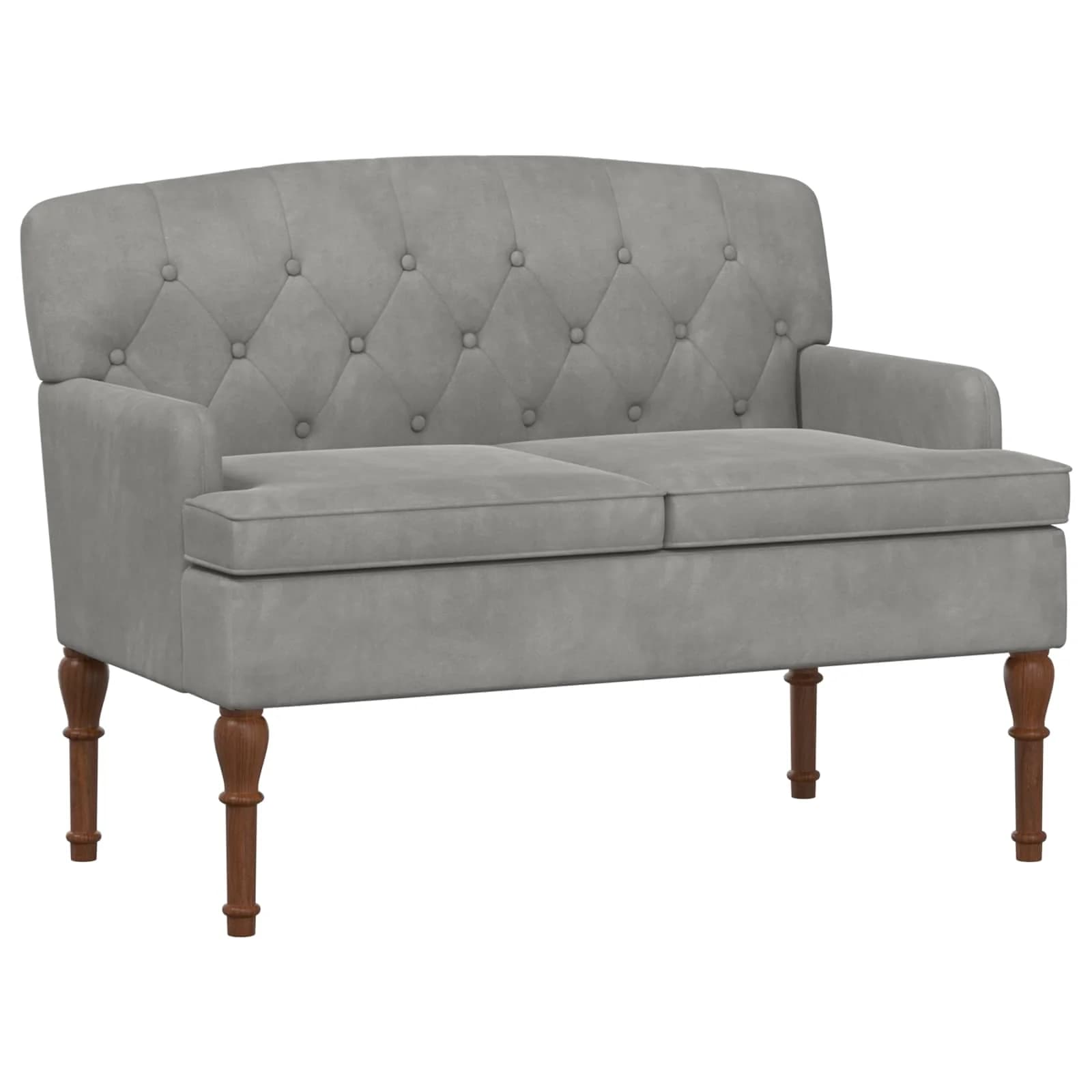 Dvojnica s gumbi Svetlo siva 111 x 65 x 79 cm Žamet - slika 2