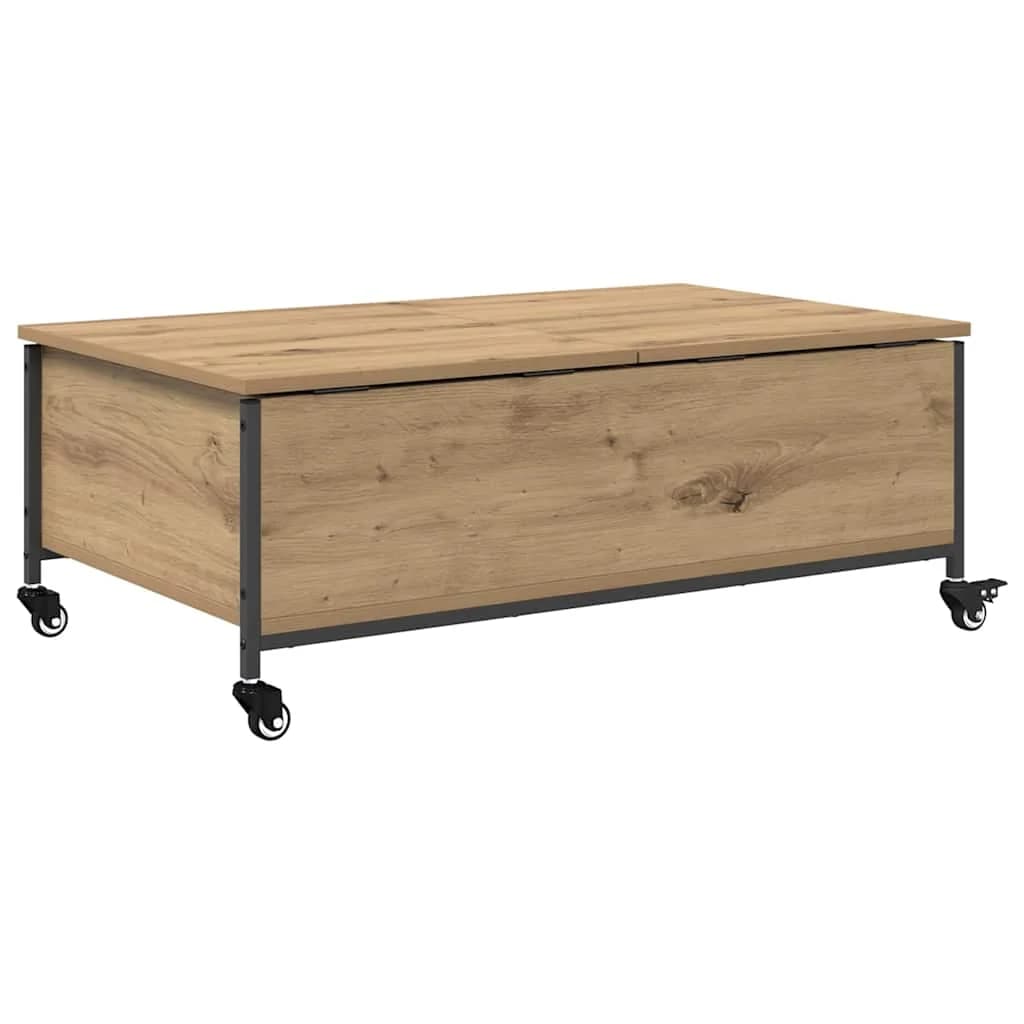 Klubska miza Umetni hrast 91 x 55 x 32 cm Inženirski les - slika 8
