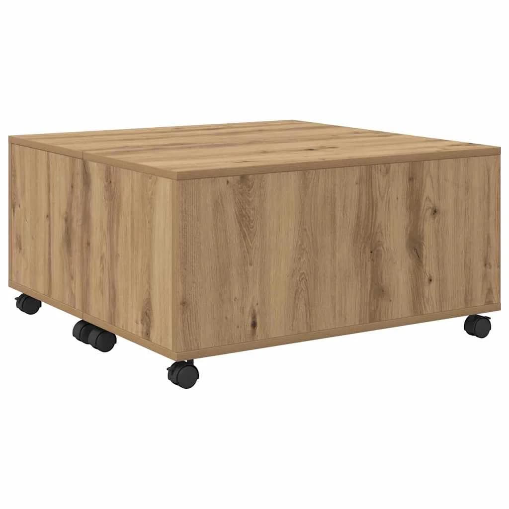 Klubska miza Umetni hrast 75 x 75 x 38 cm Inženirski les - slika 8