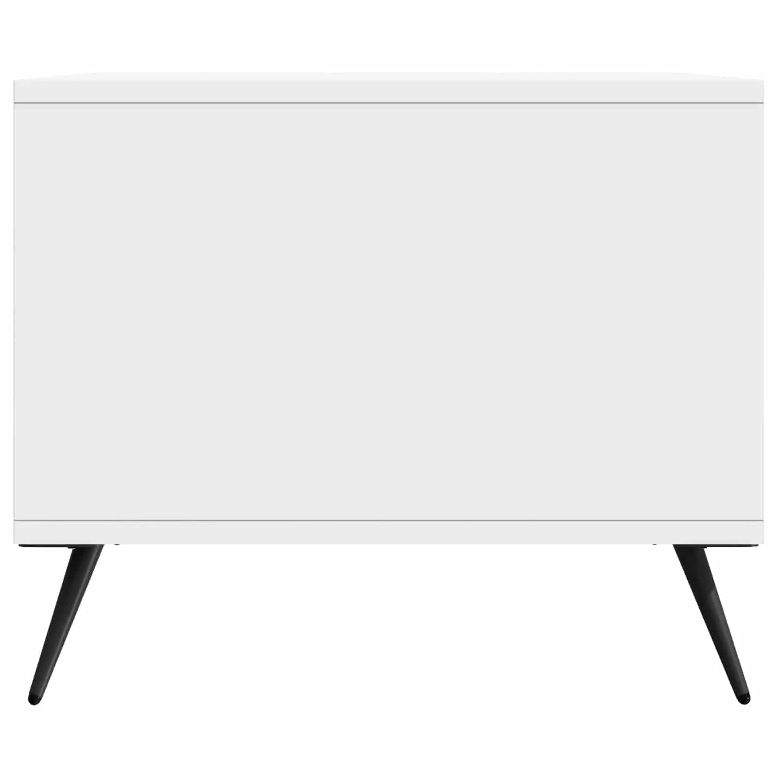 Klubska miza Bela visok sijaj 90 x 50 x 40 cm Inženirski les - slika 6
