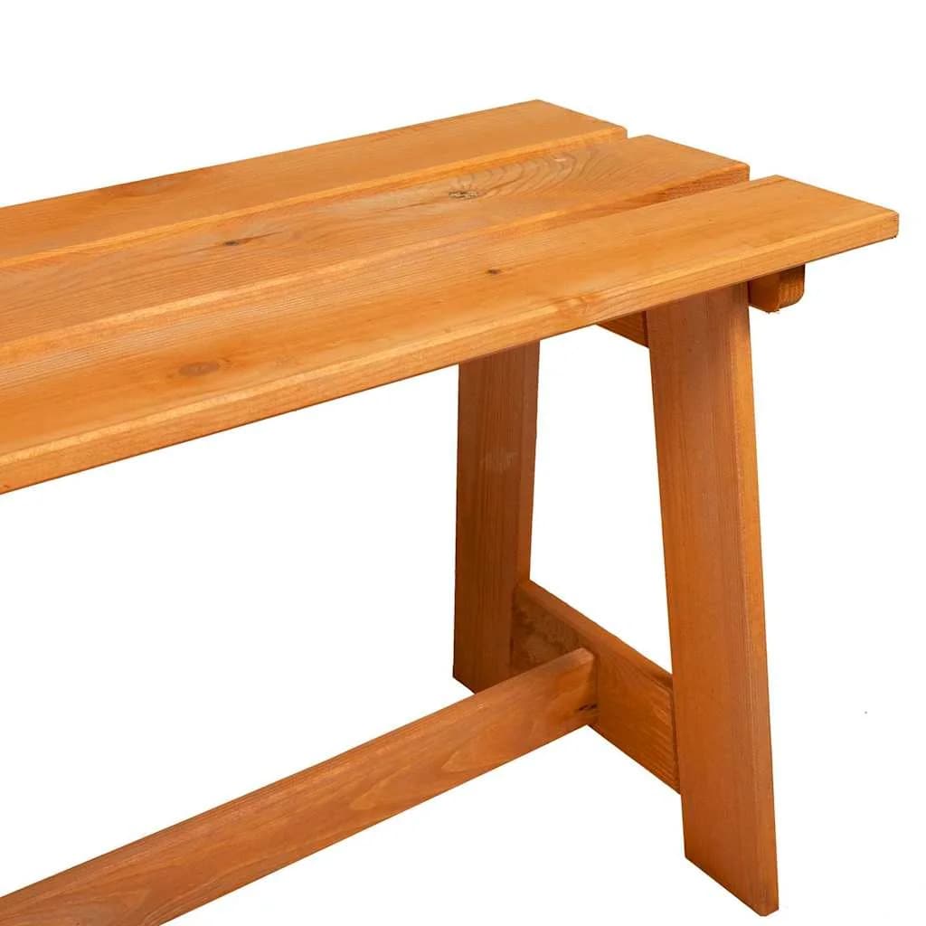 Zunanja klop Rjava 119 x 37 x 47 cm Masivno borovo les - slika 7