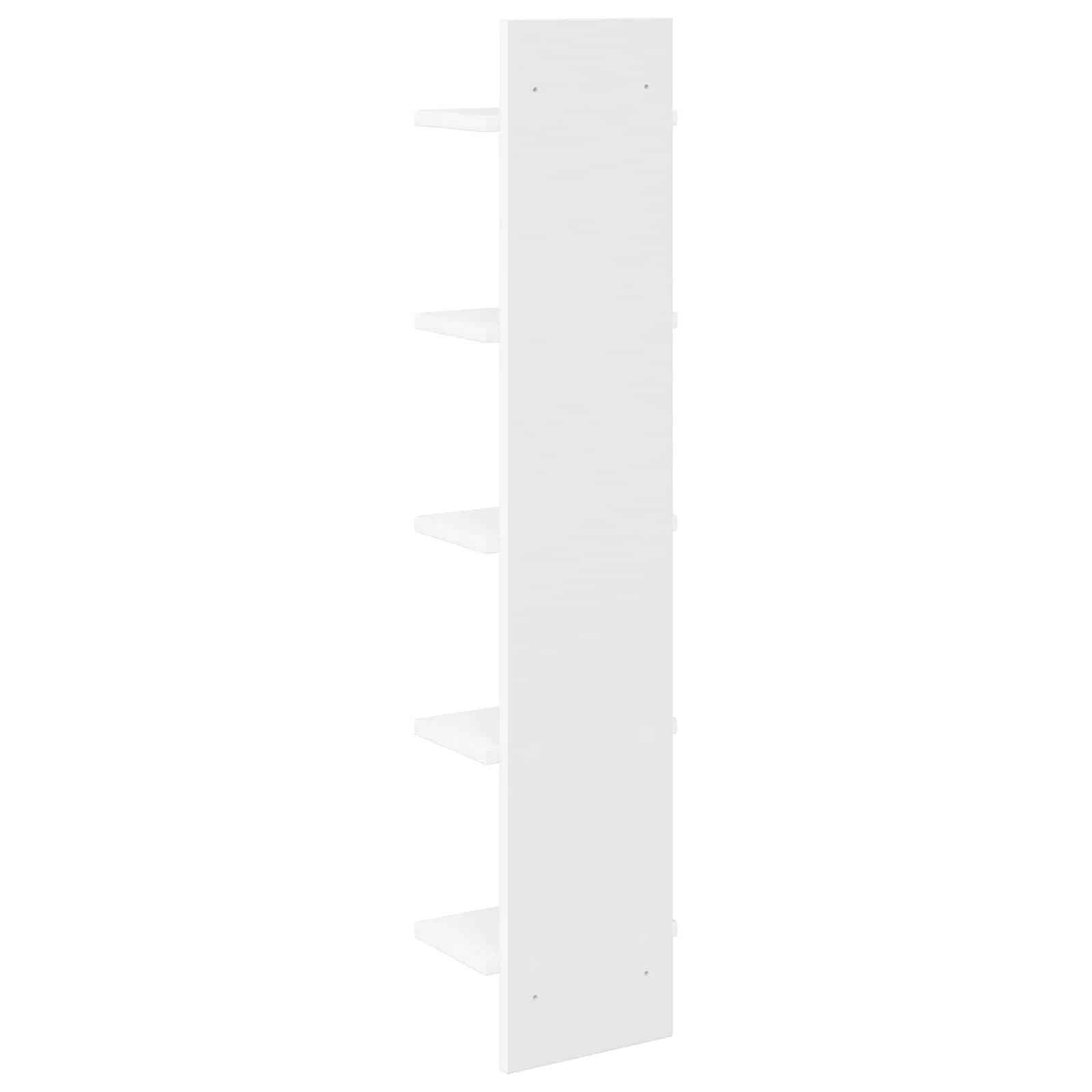 Stenska polica 2 kos Bela 22 x 15 x 100 cm Inženirski les - slika 6