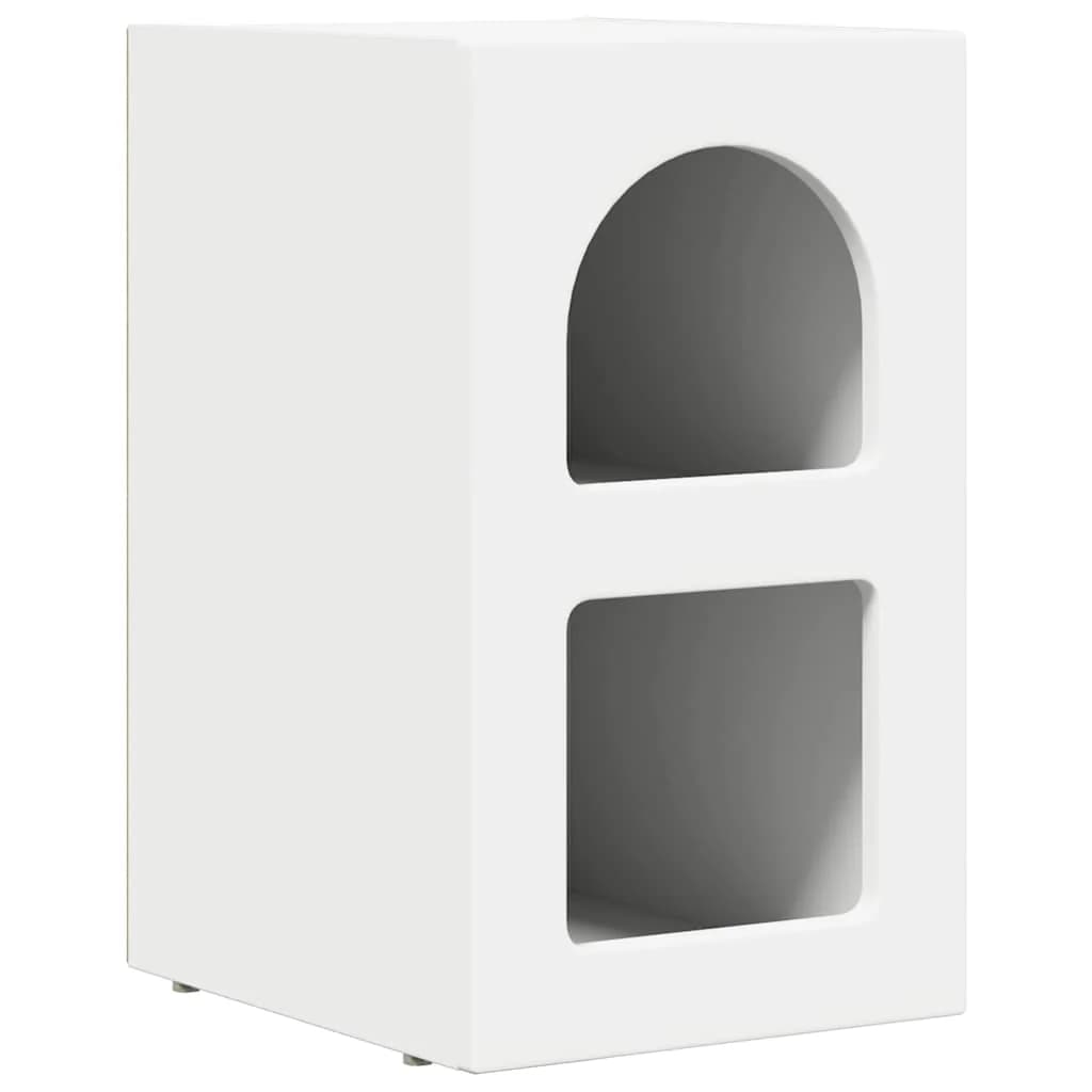 Nočna omarica ELST Bela 29,5 x 33,5 x 50 cm Inženirski les - slika 2