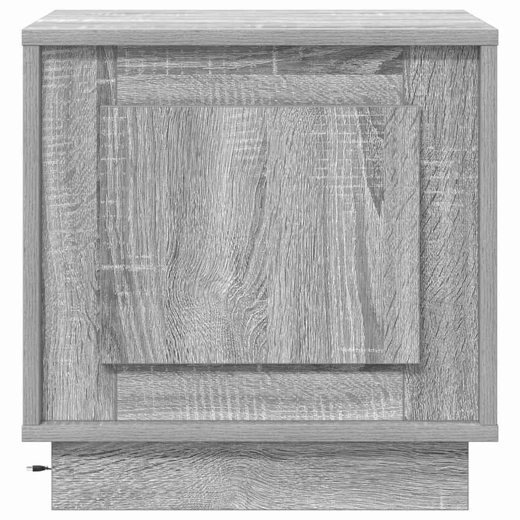 Nočna omarica Siva 44 x 34,5 x 45 cm Inženirski les - slika 7
