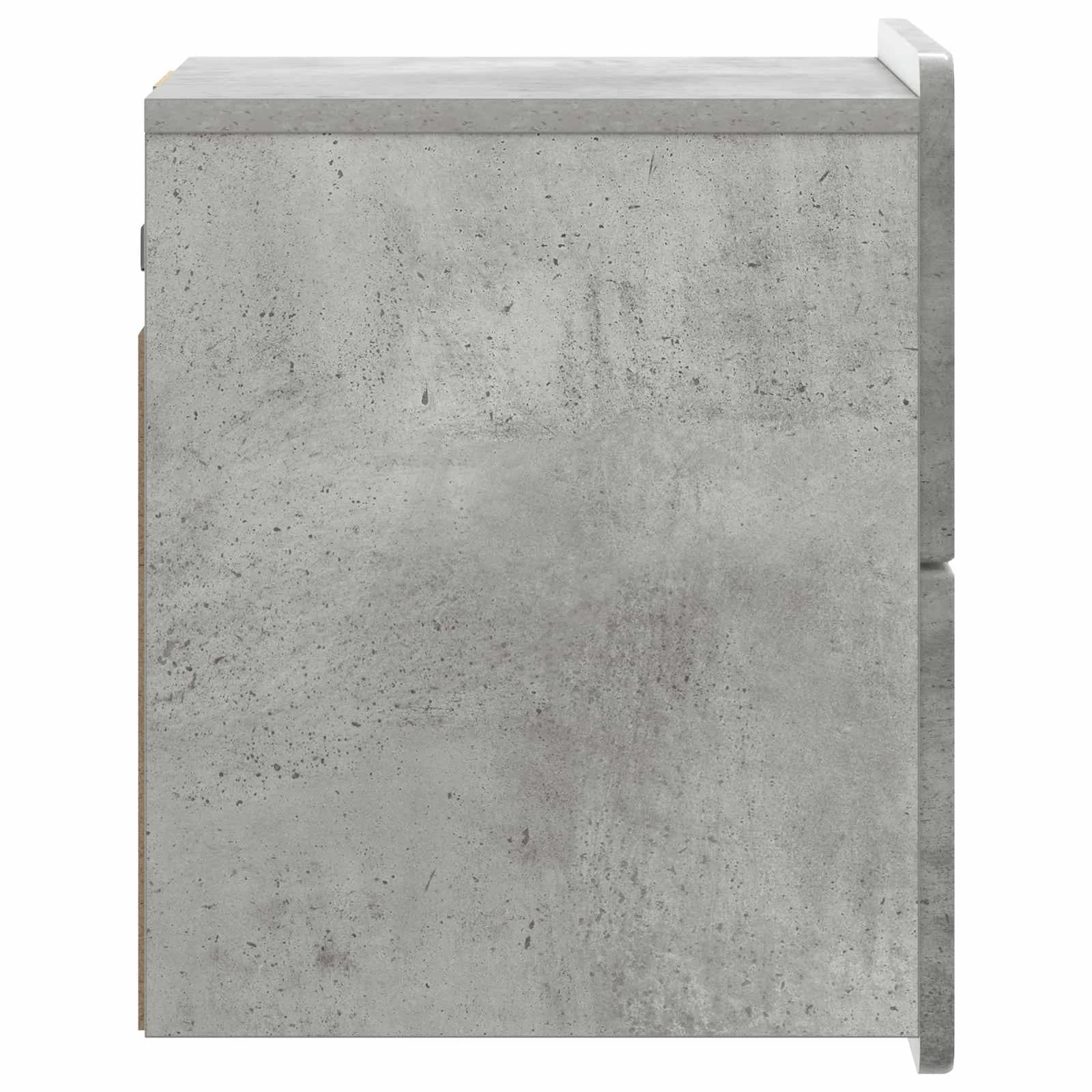 Stenski nočni omarici 2 kos Betonsko siva 33 x 34,5 x 43 cm - slika 8