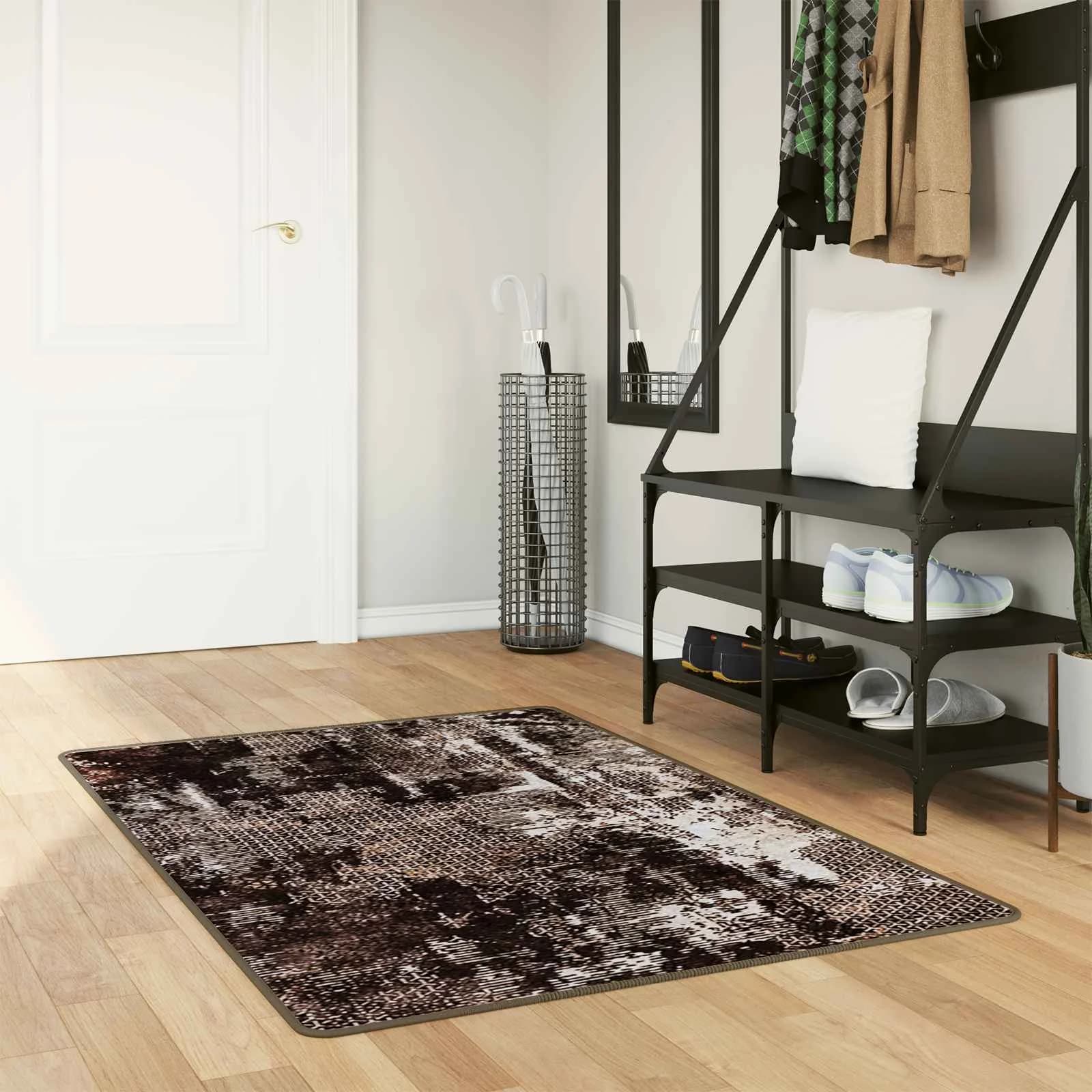 Preproga runner MARSA Črna 80 x 200 cm Poliester in PVC