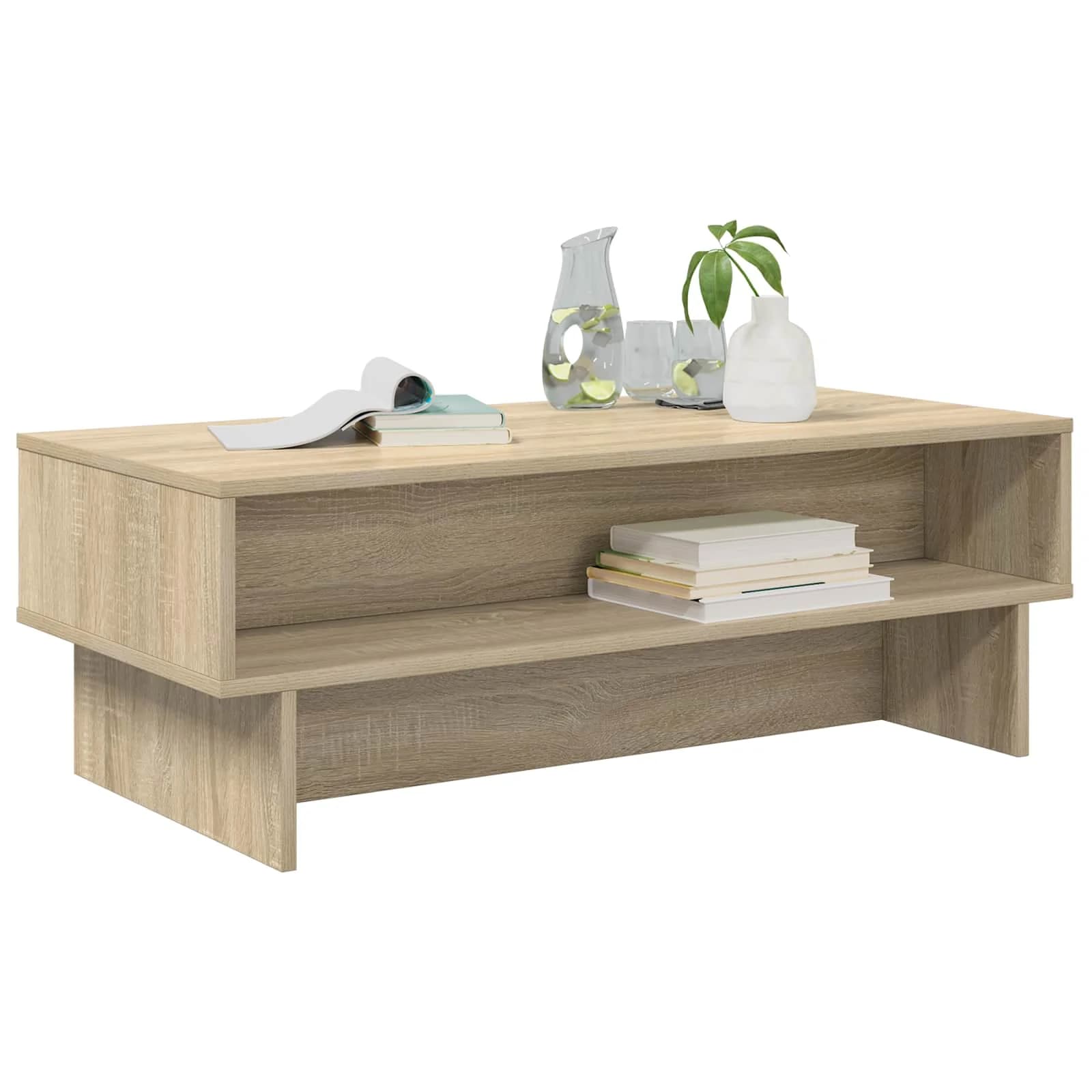 Klubska miza Sonoma hrast 100 x 46 x 35 cm Inženirski les - slika 3