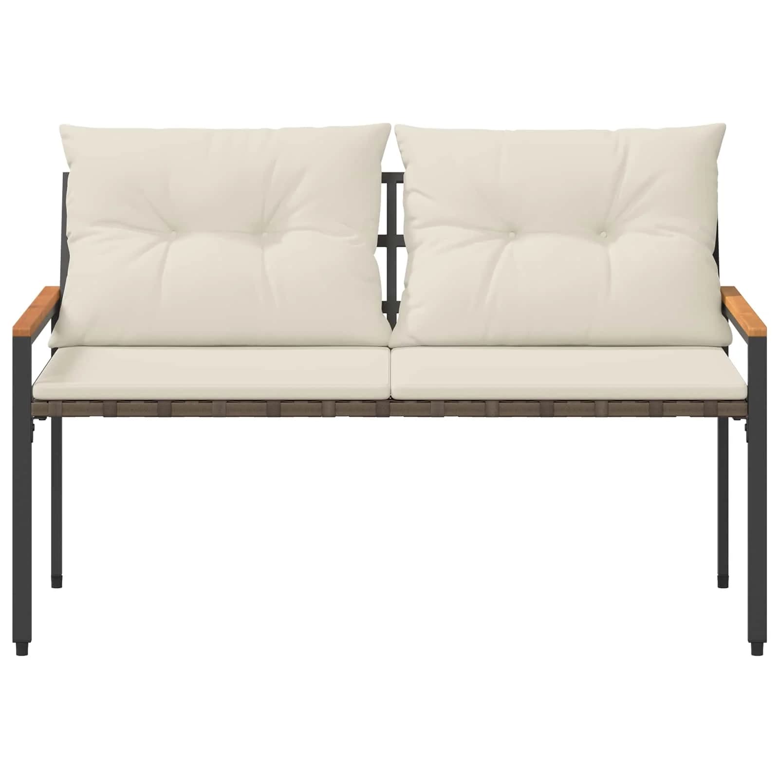 Zunanja klop 2 -Seater 116 x 67,5 x 72 cm poli ratan - slika 5
