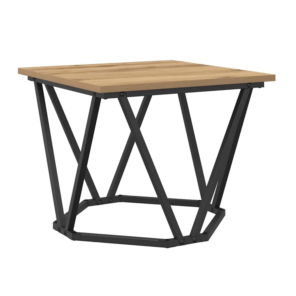Klubska miza 3 kos Umetni hrast 50 x 50 x 40 cm - slika 6