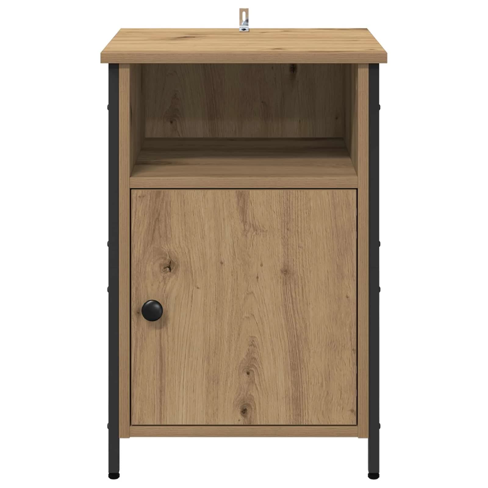 Nočna omarica 2 kos Umetni hrast 40 x 42 x 60 cm Inženirski les - slika 7