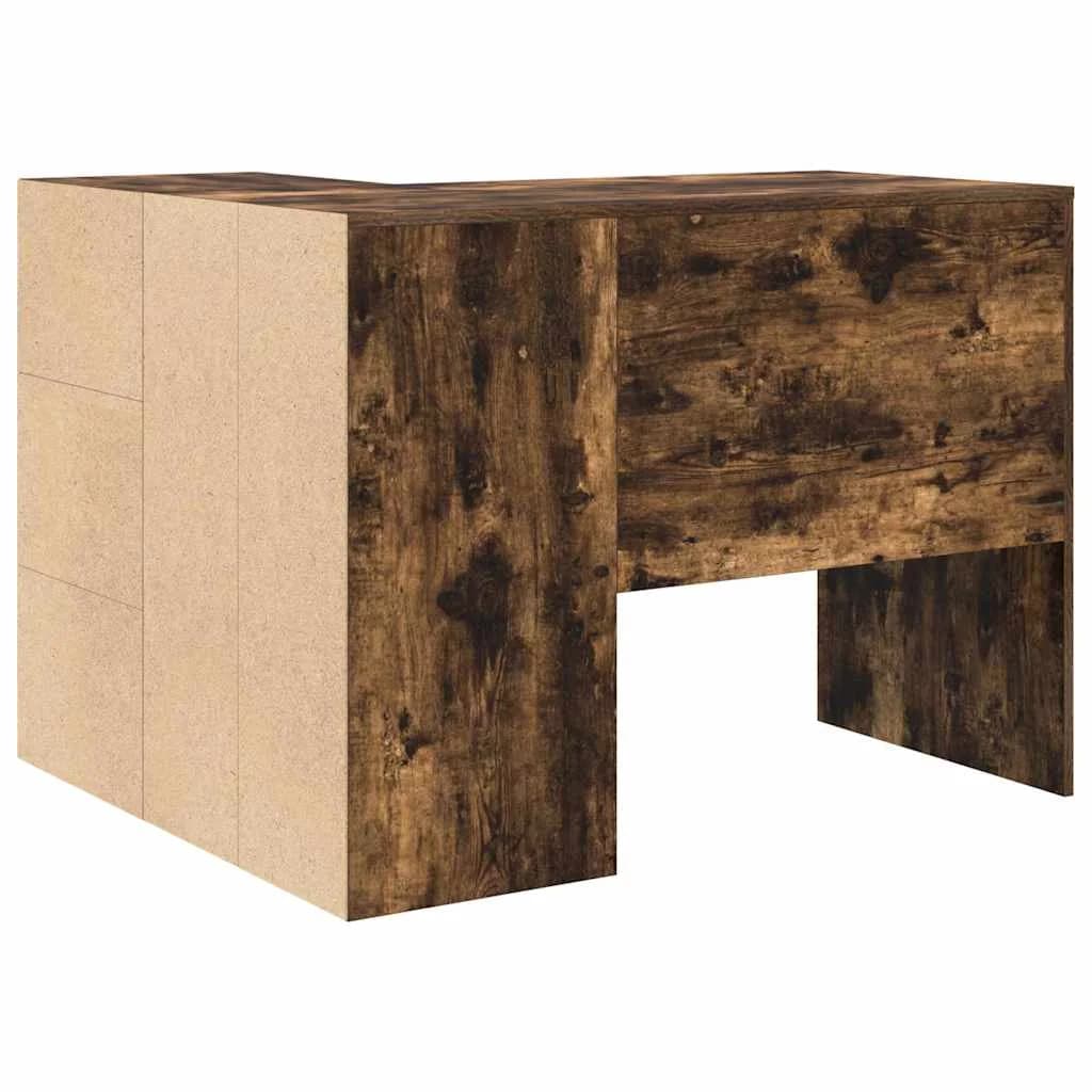 Kotniška miza s predalom Dimljeni oreh 102 x 88 x 75 cm - slika 9