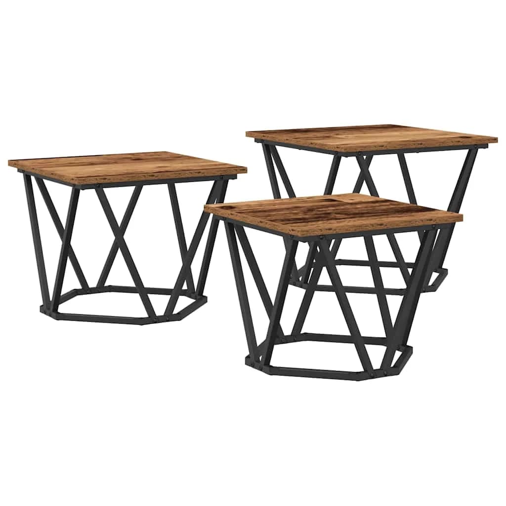 Klubska miza 3 kos Star les 50 x 50 x 40 cm - slika 2