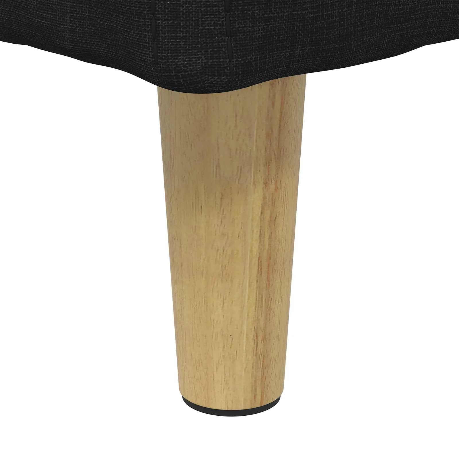 Shranjevalna tabureta z blazino Črna 80 x 80 x 45 cm blago - slika 8