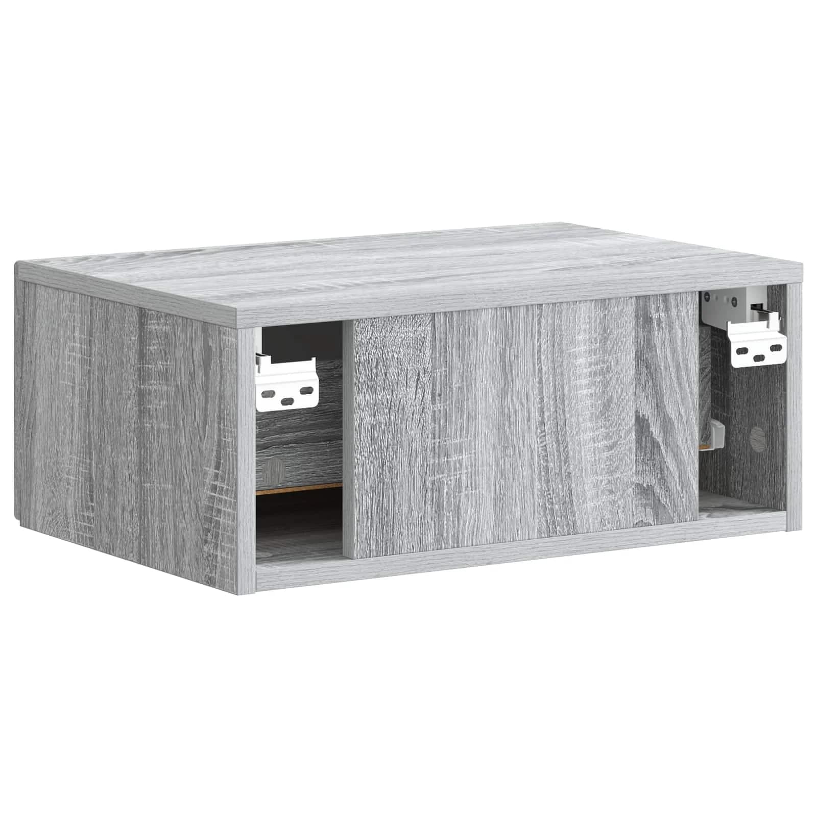 Stenski nočni omarici 2 kos Siva Sonoma 49 x 34,5 x 20 cm - slika 9