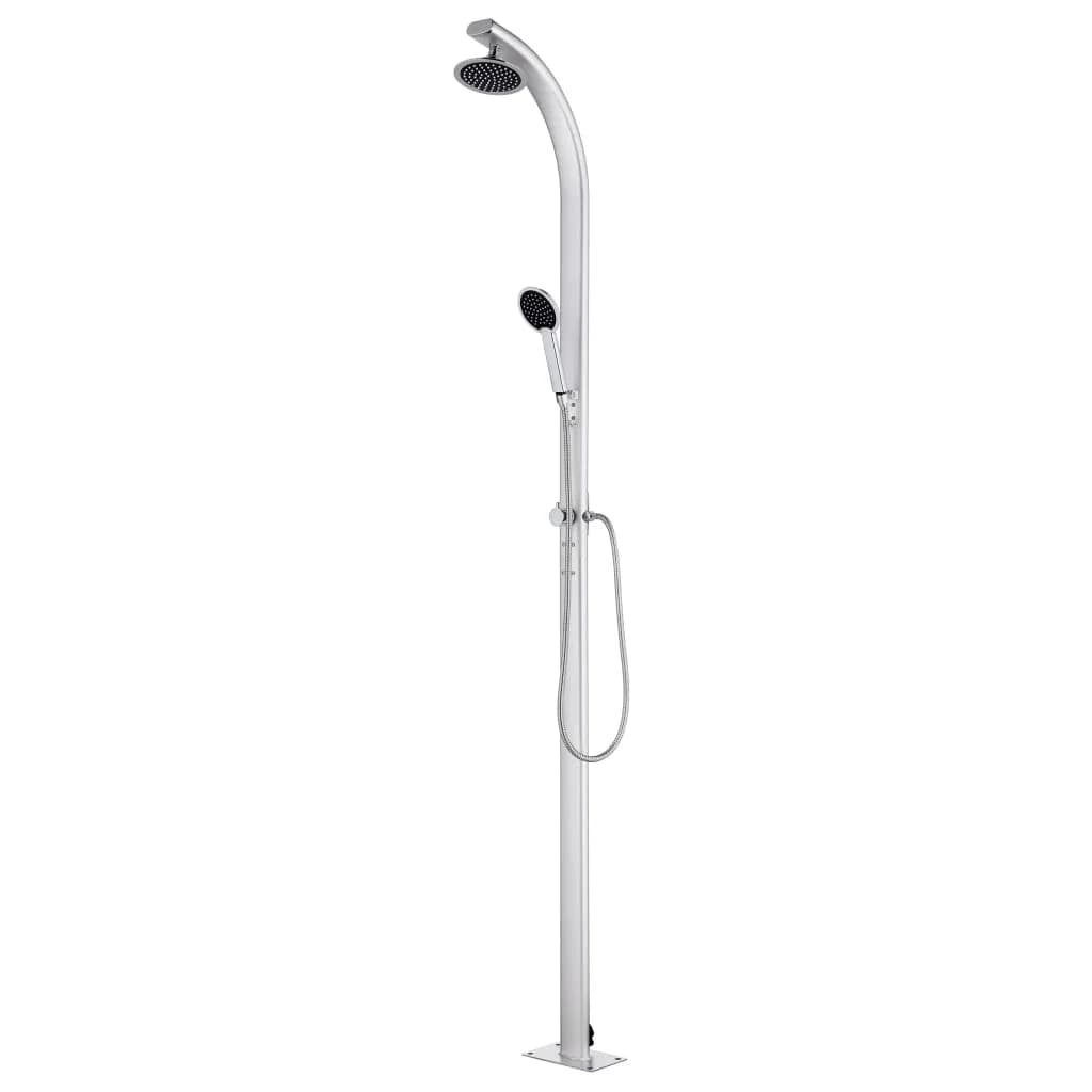 Vrtni tuš z rjavim podstavkom 220 cm aluminij - slika 3