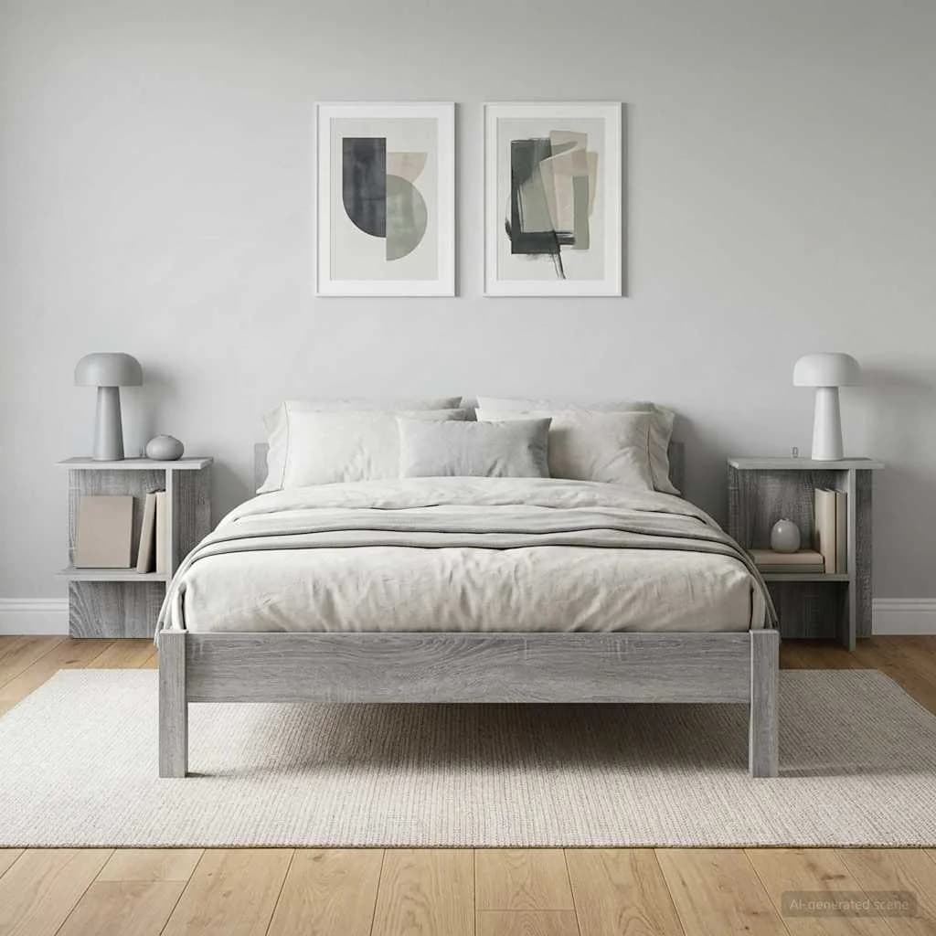 Klubska miza 2 kos Siva Sonoma 40 x 30 x 49 cm Inženirski les