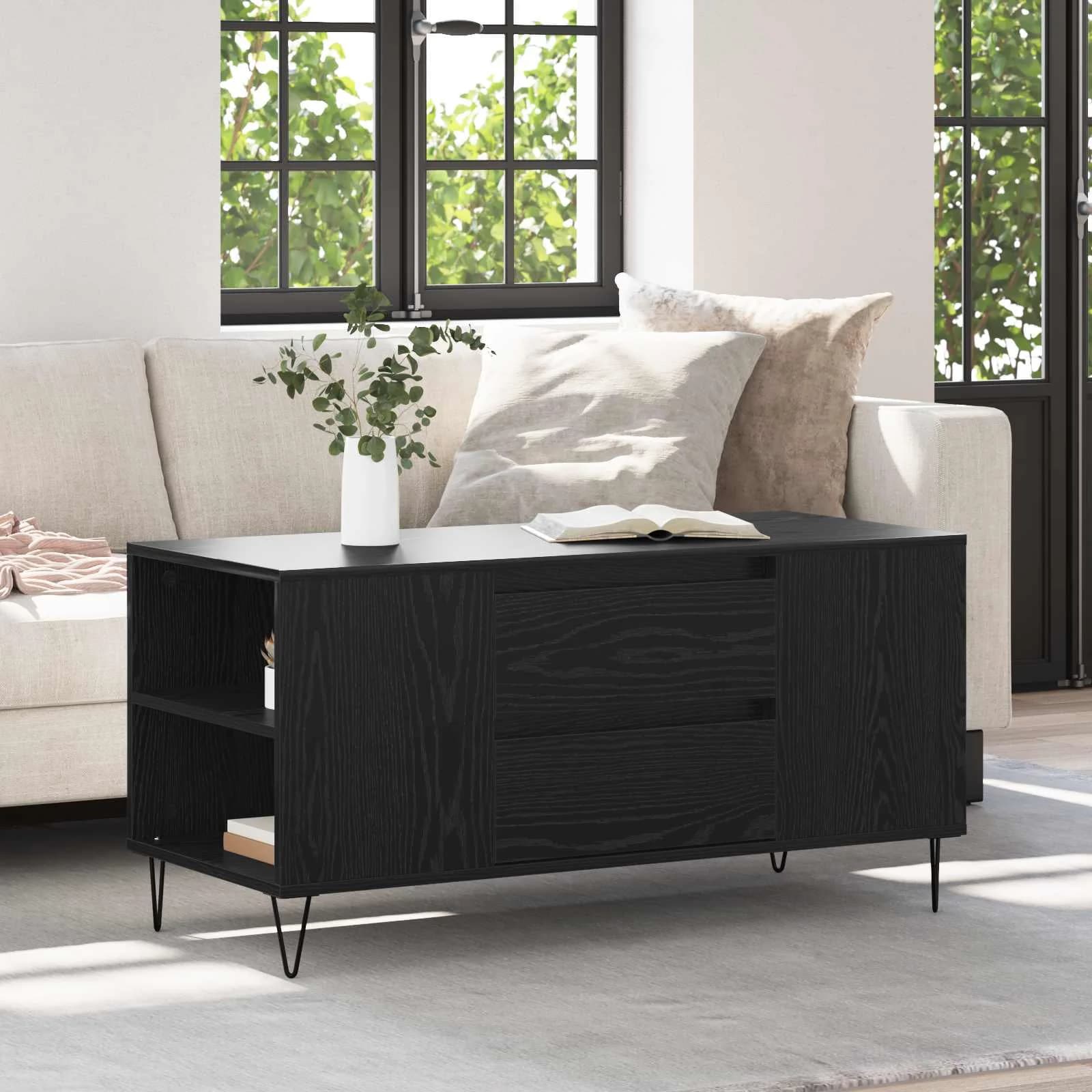 Klubska miza Črna Orehovina 102 x 44,5 x 50 cm Inženirski les
